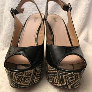 Ladies Black Slingback Shoes